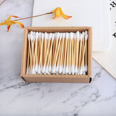 Cotton swabs in bamboo stick carton